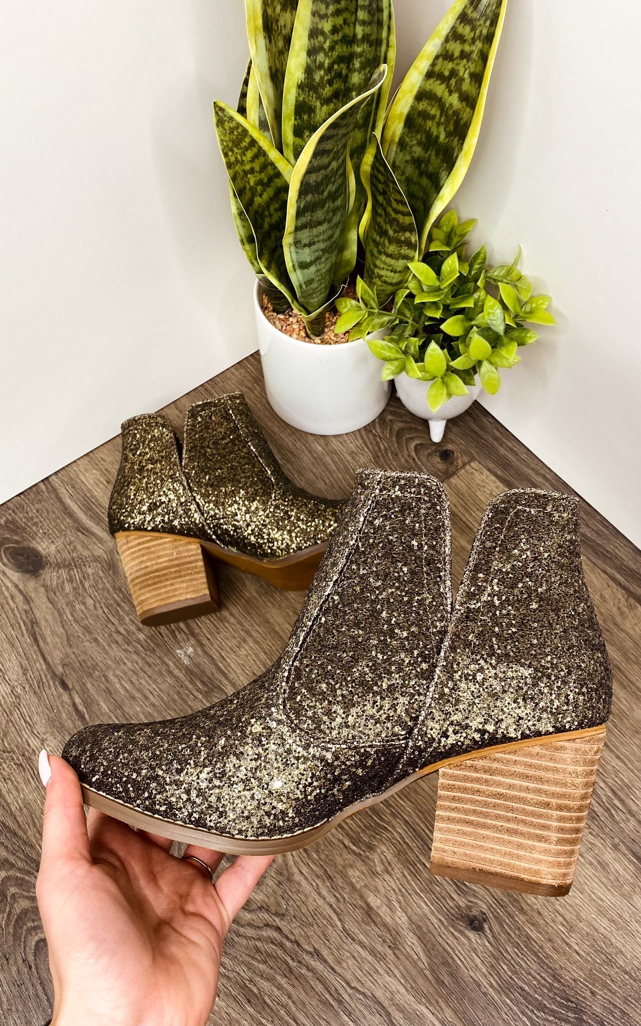 Fiera Booties in Bronze - Southern Divas Boutique