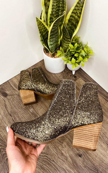 Fiera Booties in Bronze - Southern Divas Boutique