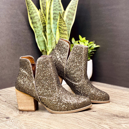 Fiera Booties in Bronze - Southern Divas Boutique