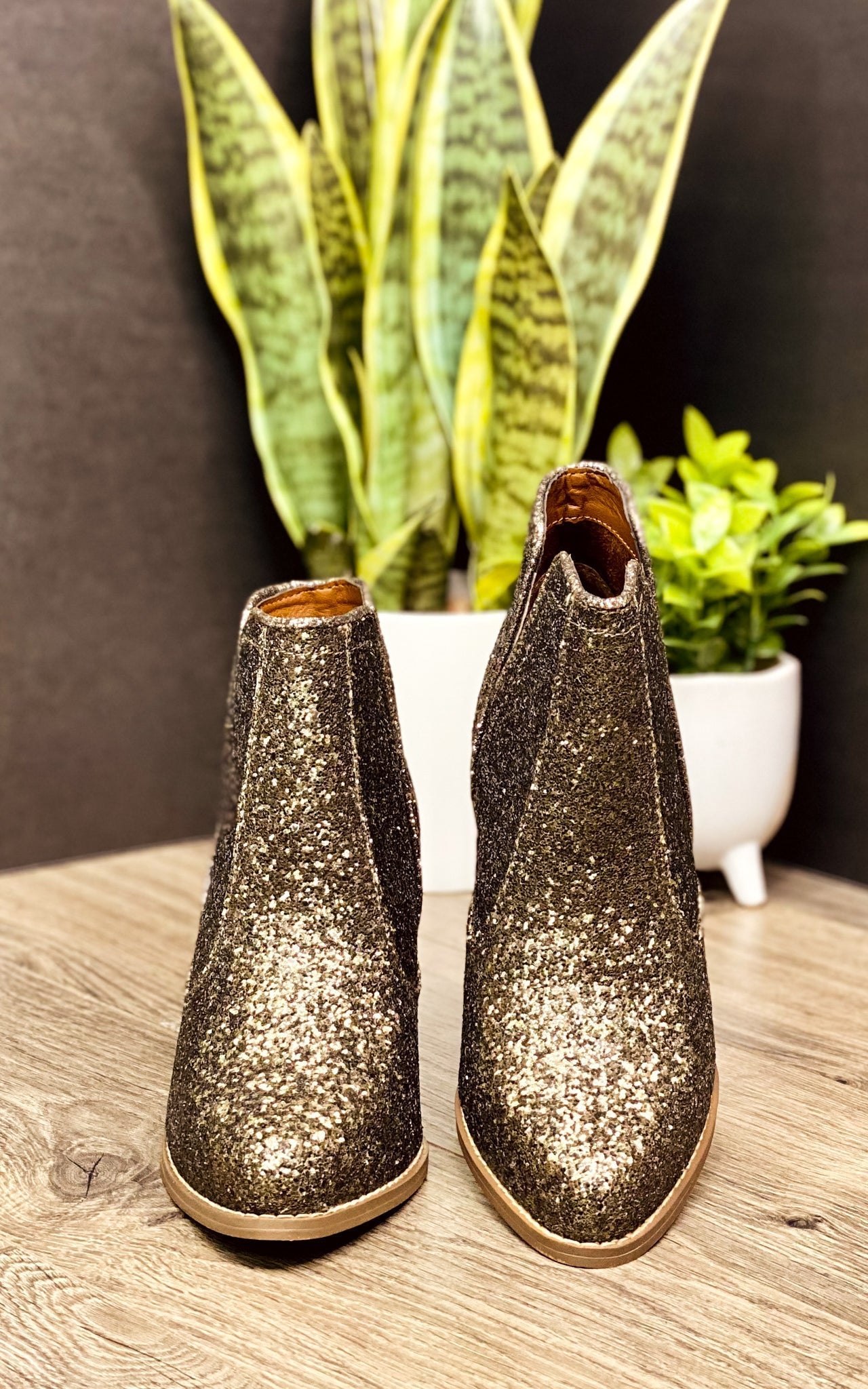 Fiera Booties in Bronze - Southern Divas Boutique