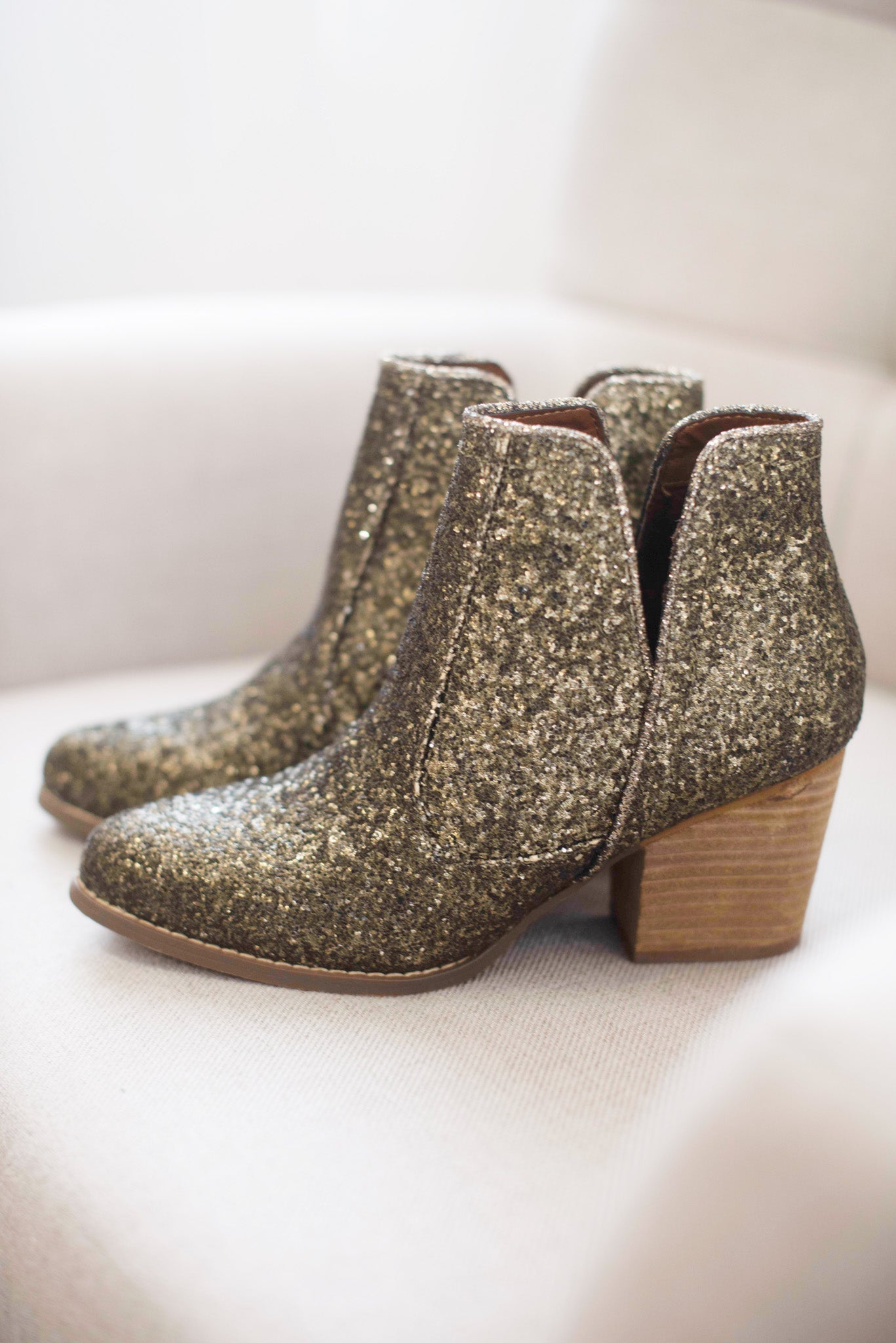 Fiera Booties in Bronze - Southern Divas Boutique