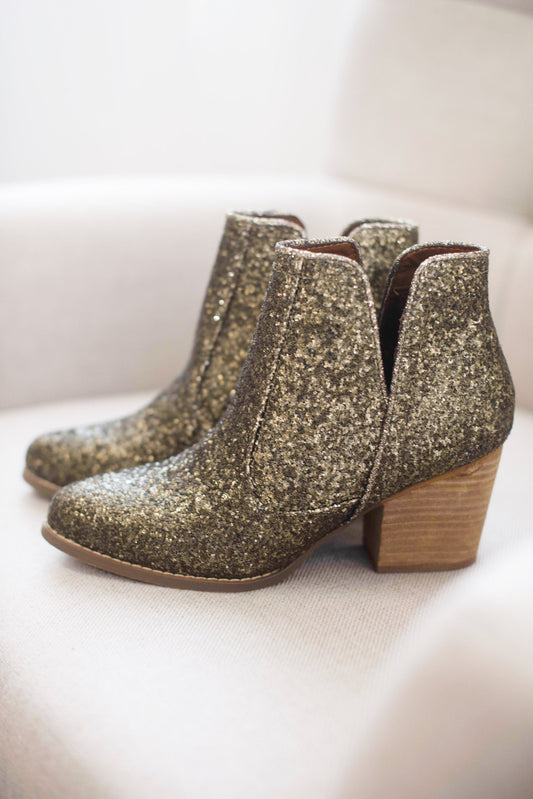 Fiera Booties in Bronze - Southern Divas Boutique