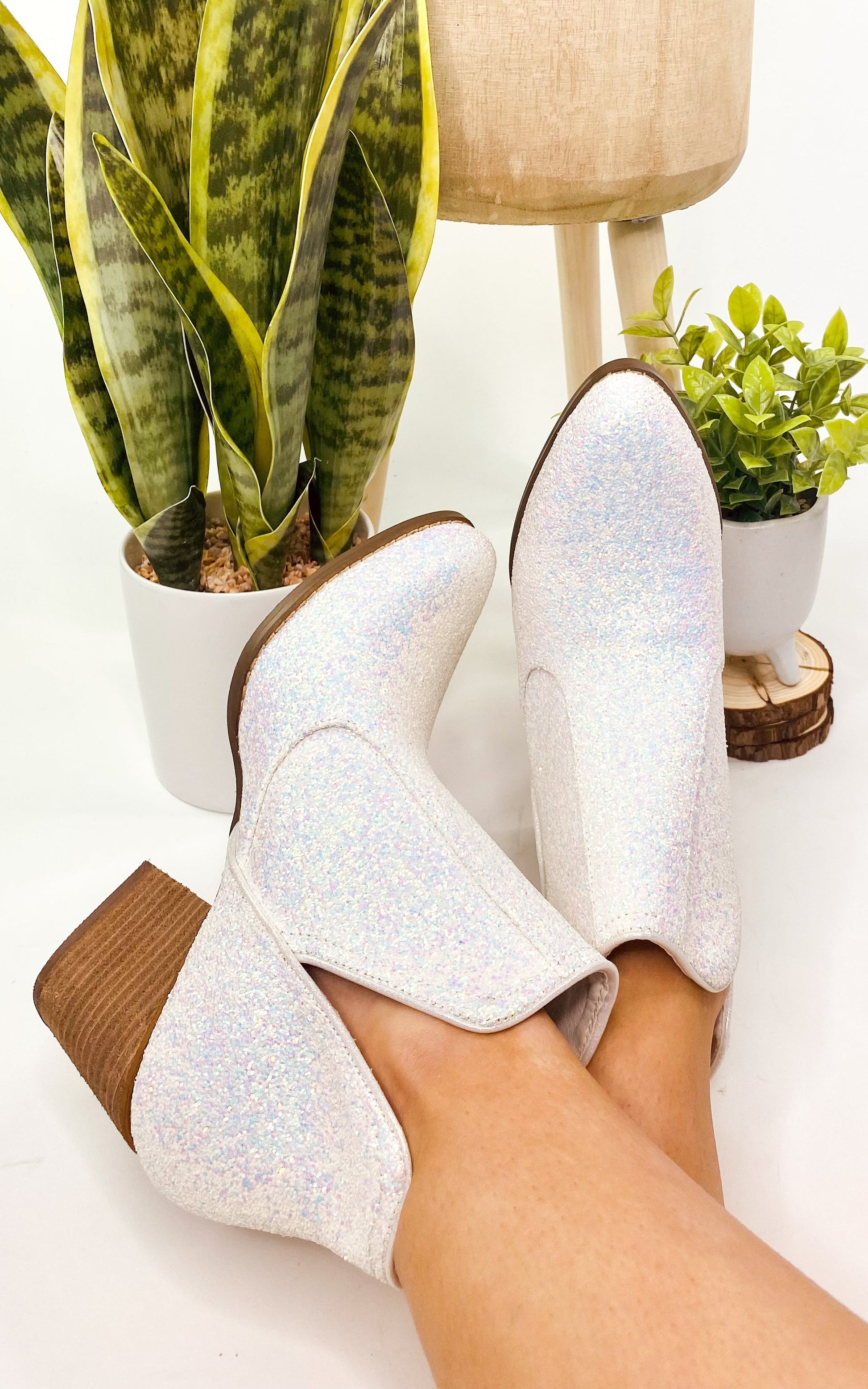 Fiera Booties in White - Southern Divas Boutique