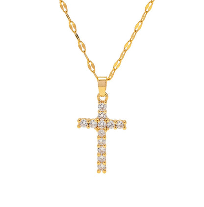 SPARKLE CROSS NECKLACE - Southern Divas Boutique