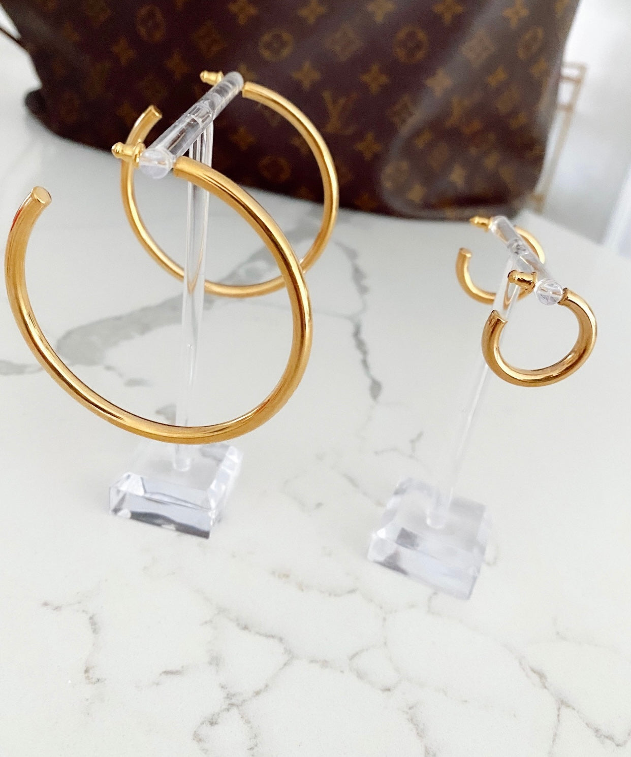 LARGE GOLD HOOPS - Southern Divas Boutique