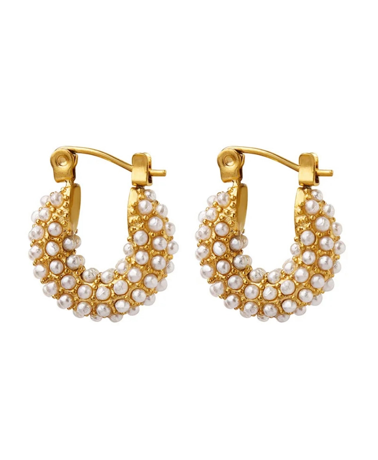 DAINTY PEARL HOOPS - Southern Divas Boutique