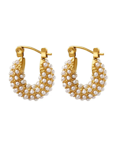 DAINTY PEARL HOOPS - Southern Divas Boutique