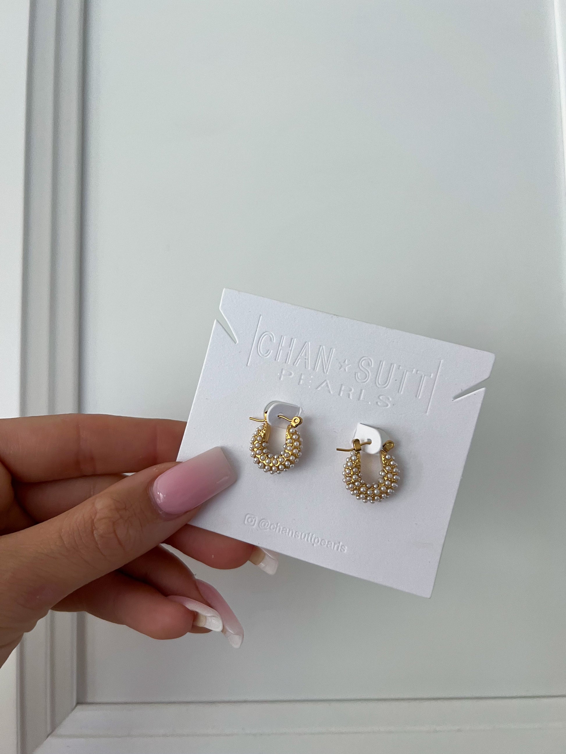 DAINTY PEARL HOOPS - Southern Divas Boutique