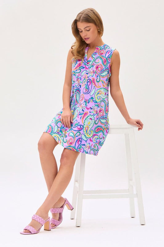 Dear Scarlett Lizzy Tank Dress in Lavender - Southern Divas Boutique